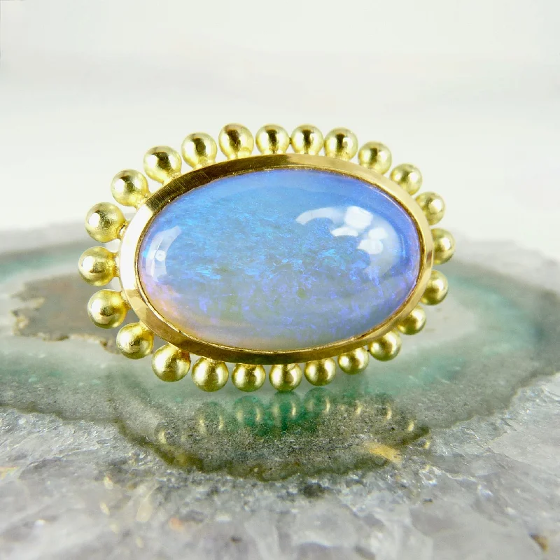 Vintage-inspired rings for timeless beauty-Opal Courtesan Ring