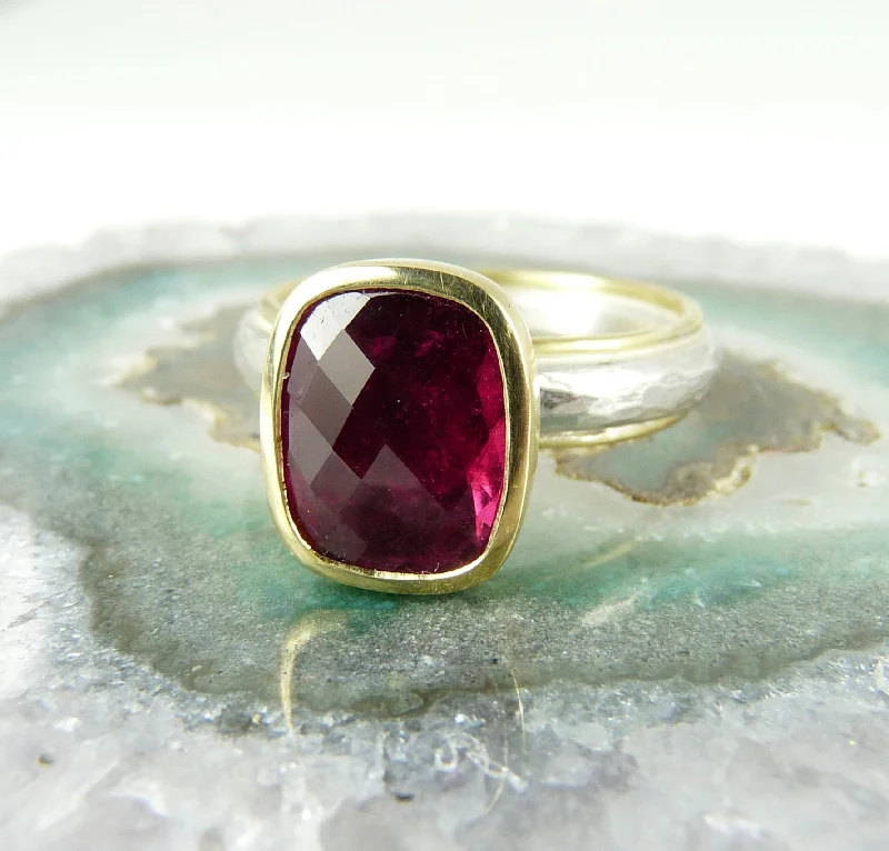 Classic silver rings for everyday wear-Pink Tourmaline Ring