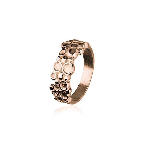 Personalized ring sets for special occasions-Dröfn Rose Gold Ring RR413