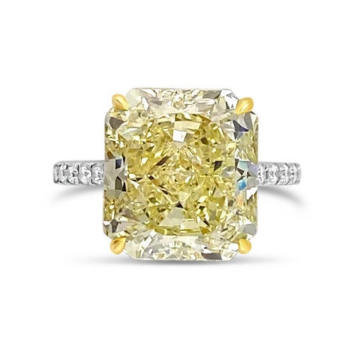 Custom-made engagement rings with personal touch-Fancy Yellow Diamond Engagement Ring