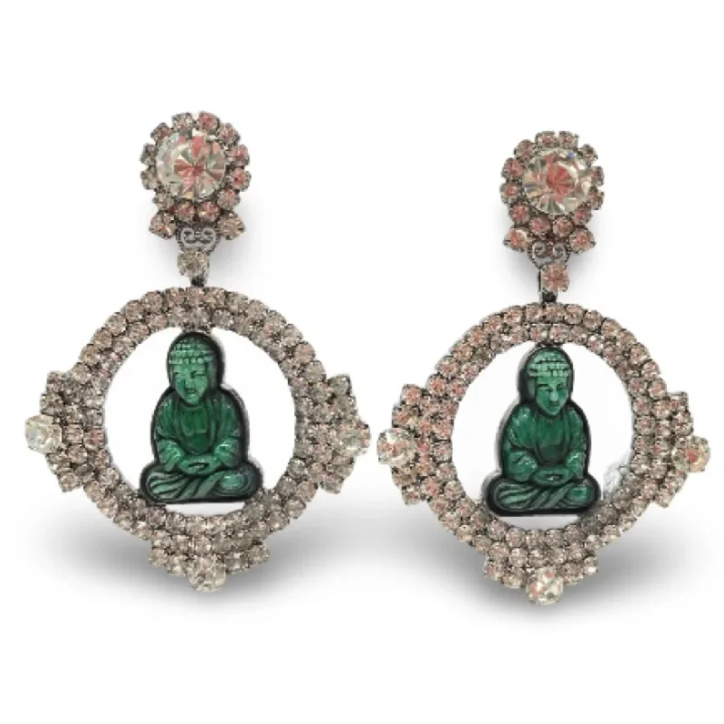 Designer earrings for high-end fashion lovers-Moans Couture - Vintage Buddha’s