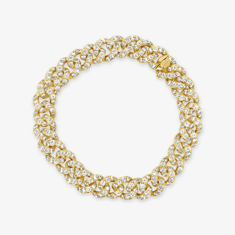 Sparkly crystal bracelets for formal events-Havana Link Pave 7.05CT Bracelet