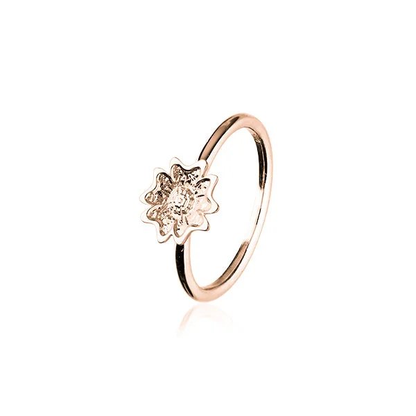 Simple gold rings for understated elegance-Scottish Primrose Rose Gold Ring RR410