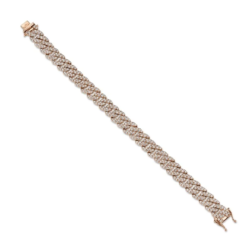 Silver chain bracelets for timeless elegance-14KT Gold 4.83 CTW Diamond Pave Curb Link Bracelet