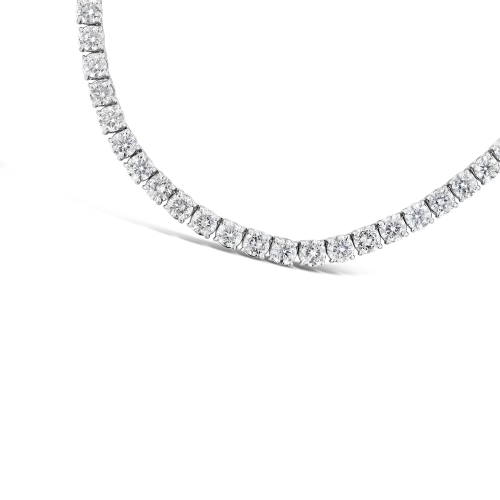 Silver chain necklaces for sleek sophistication-Opera Length Diamond Necklace