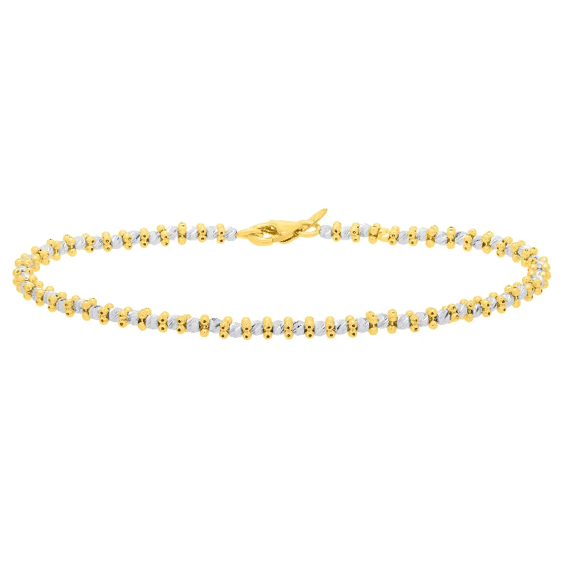 Heart-shaped bracelets for romantic gifts-14K Gold Pallina Bead TT Chain