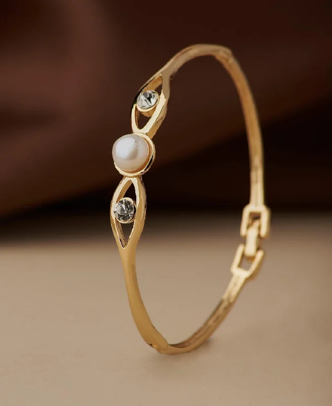 Custom charm bangles for personalized flair-Elegant and Classy Pearl Bangle