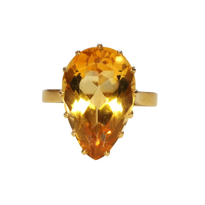 Designer rings for high-end fashion lovers-Citrine Ring