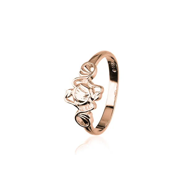 Classic silver rings for everyday wear-Celtic Rose Gold Ring RR165