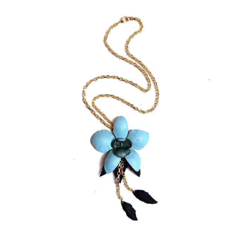 Delicate gold necklaces for sophisticated looks-ORCHID LARIAT . necklace