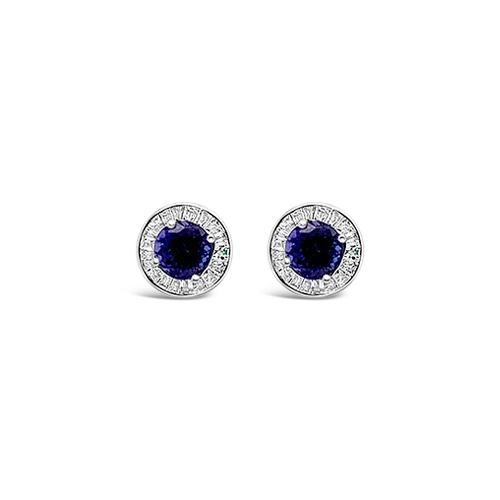 Elegant chandelier earrings for special events-Tanzanite & Diamond Earrings