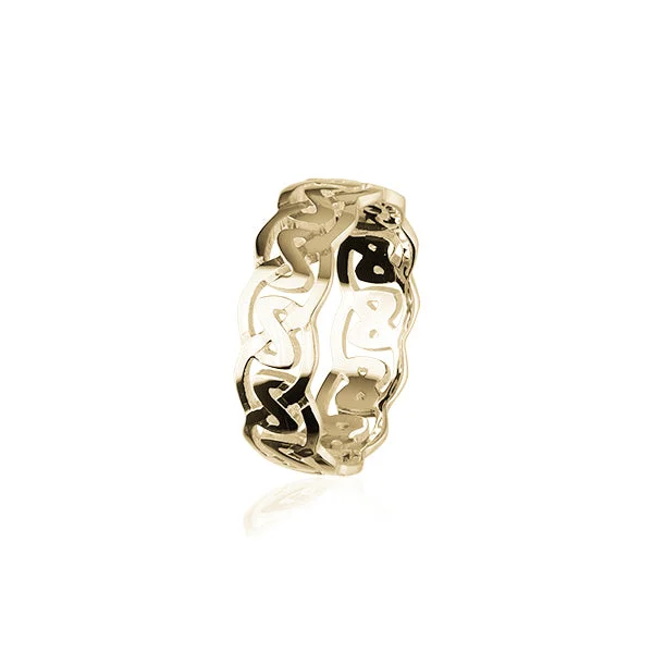 Custom promise rings for meaningful gifts-Celtic Gold Ring GR142