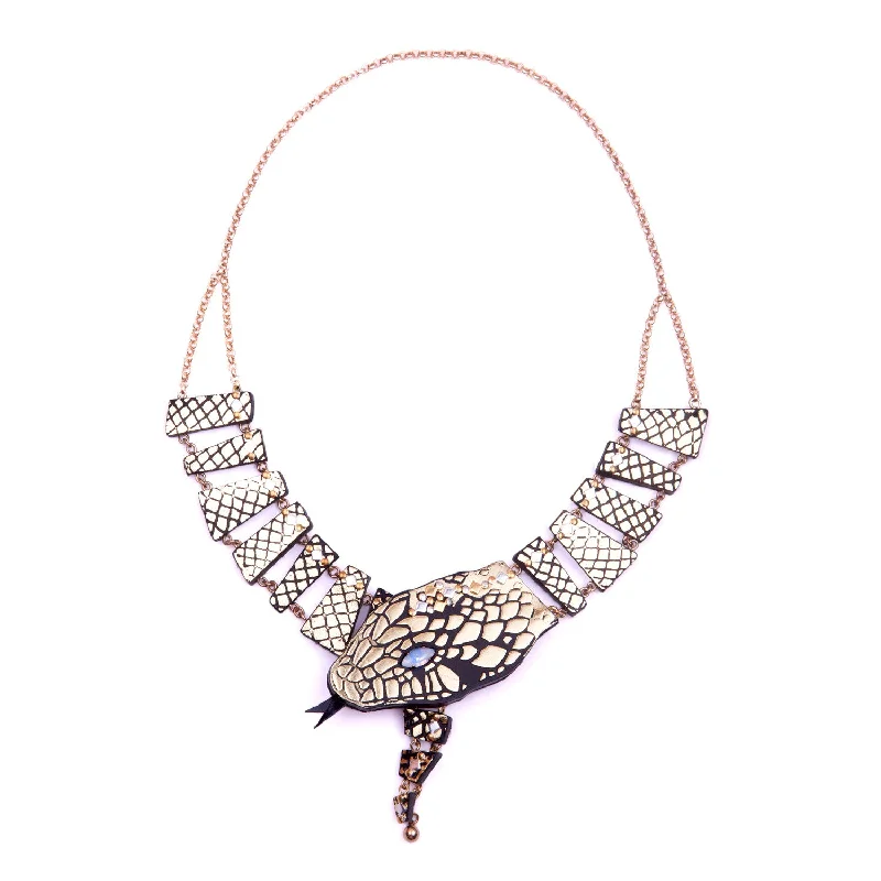 Designer necklaces for high-end fashion-SERPENT . necklet