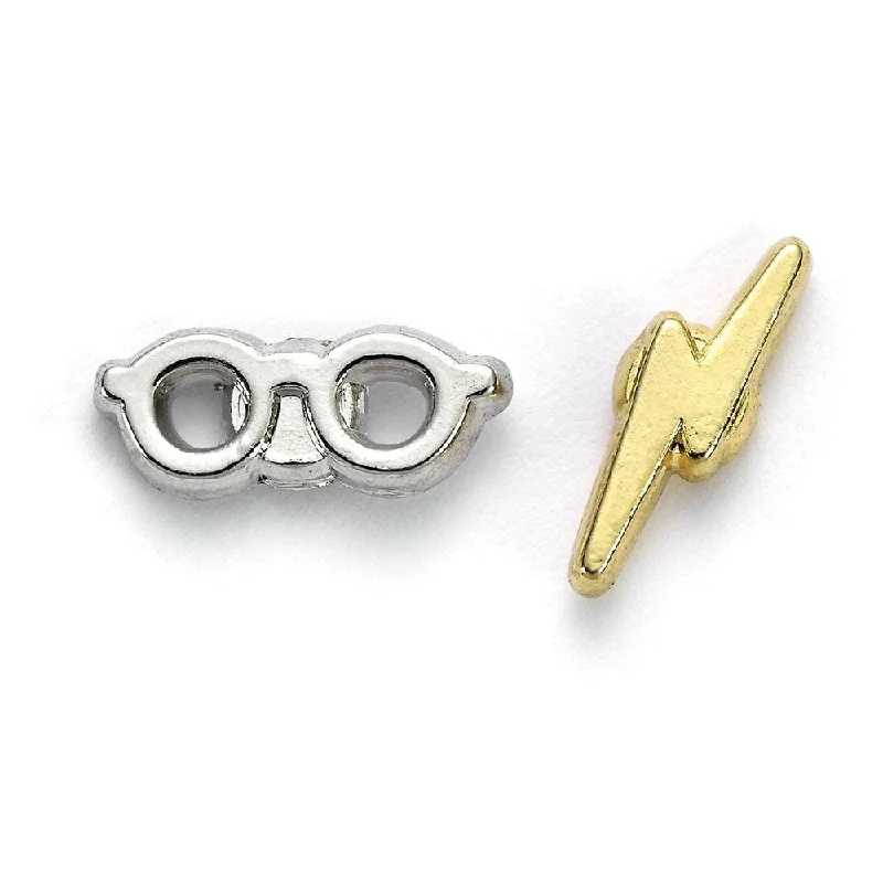 Statement ear cuffs for trendy looks-Harry Potter Earrings Lightening Bolt & Glasses