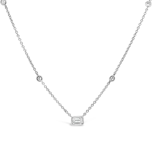 Layered necklaces for trendy looks-Diamond Pendant with Diamonds by the Yard Chain