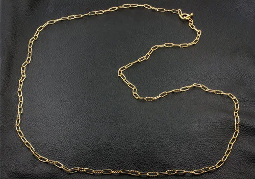 Custom-made necklaces for special occasions-Twist and Smooth Gold Chain