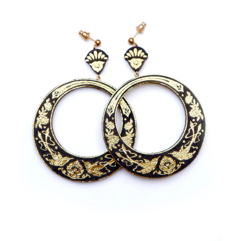 Custom earrings for special occasions-TOLEDO . large hoop earrings