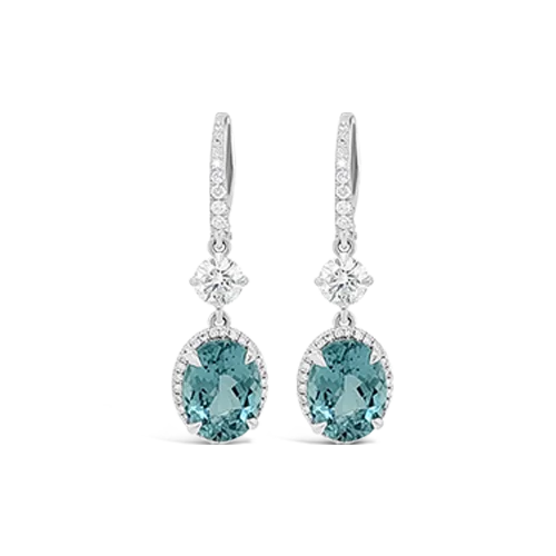 Colorful enamel earrings for a fun and lively look-Paraiba Tourmaline & Diamond Earrings