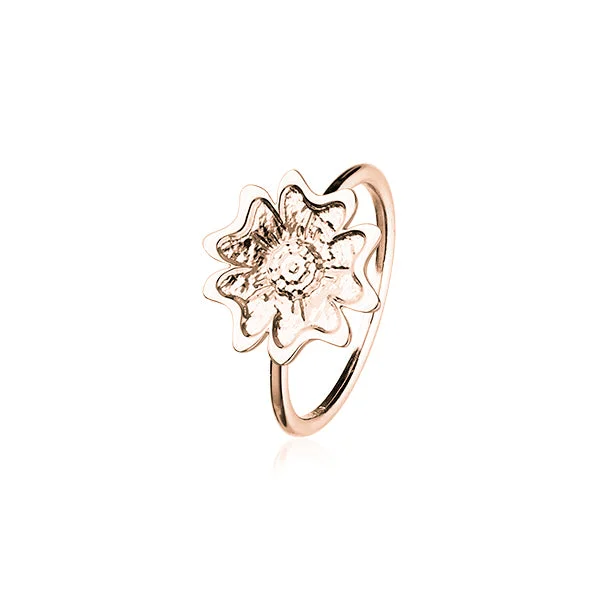 Elegant gemstone rings for formal events-Scottish Primrose Rose Gold Ring RR411