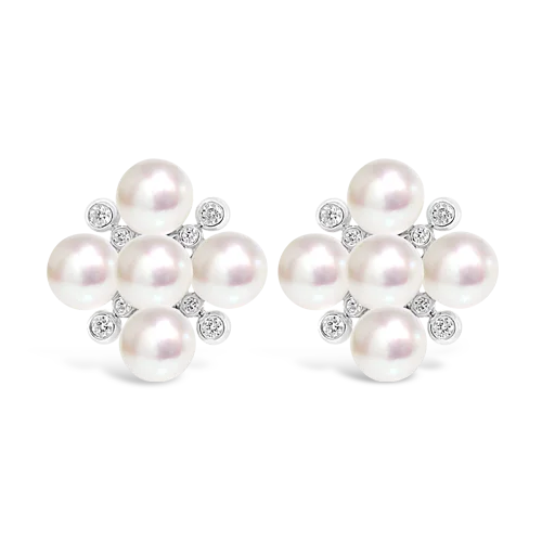 Vintage-inspired earrings for collectors-South Sea Pearl & Diamond Earrings