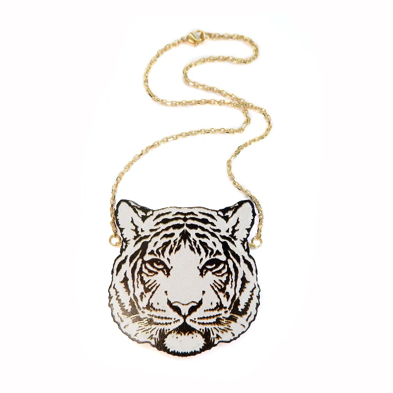 Gemstone pendant necklaces for vibrant accents-TIGER . pendant