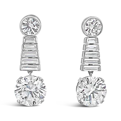 Classic hoop earrings for everyday elegance-Diamond Dangle Earrings