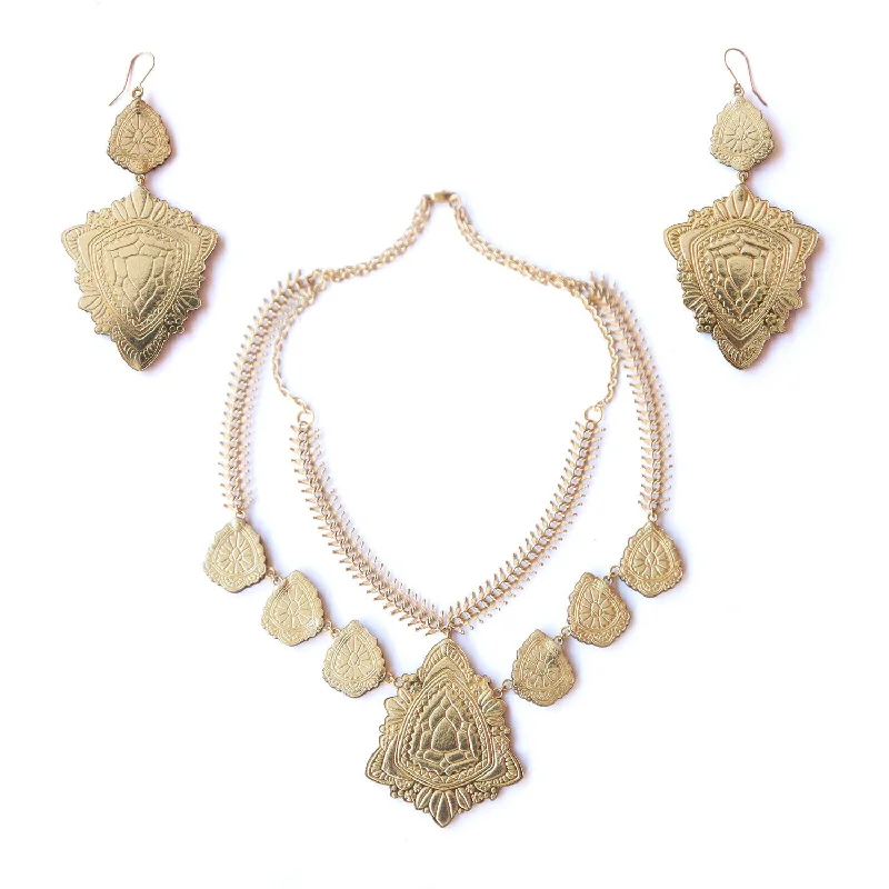 necklace & earrings set GOLD