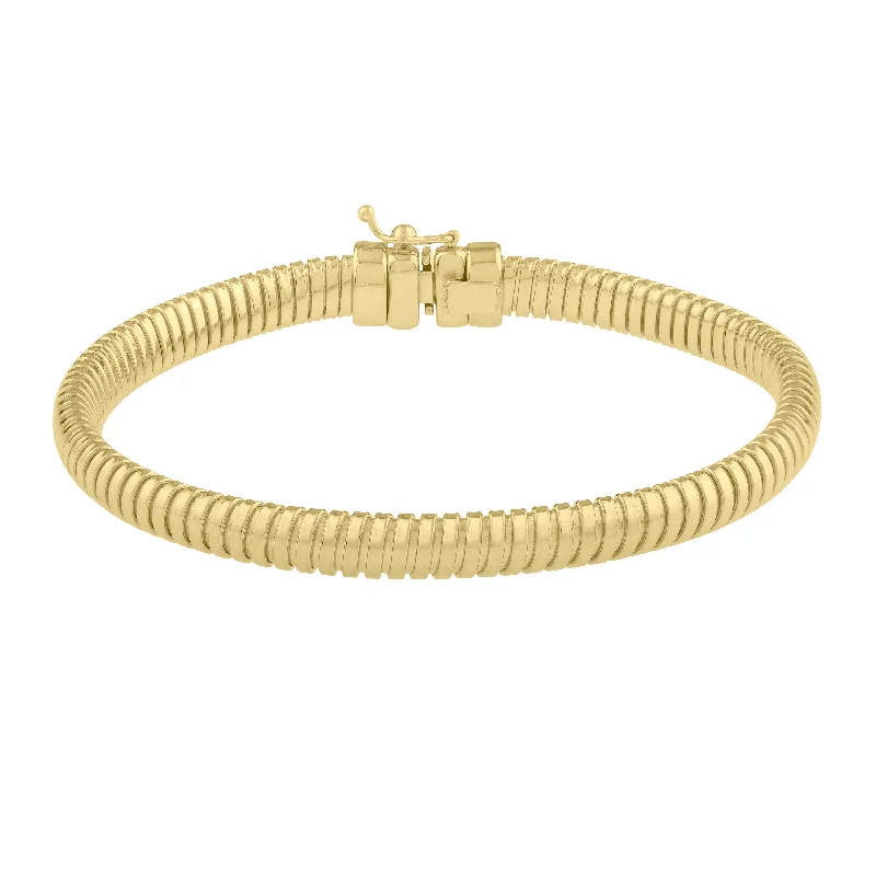 Handmade friendship bracelets for meaningful gifts-14K 5mm Tubogas Bracelet