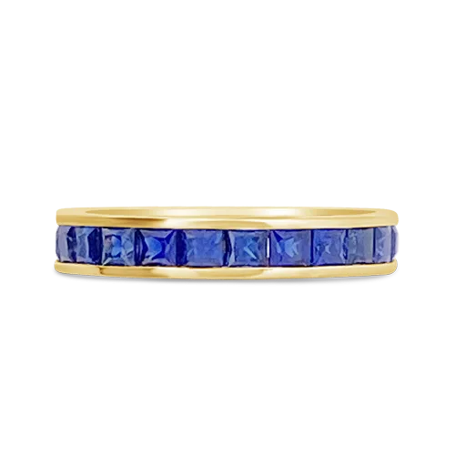 Personalized birthstone rings for custom jewelry-Princess cut Sapphire Ring