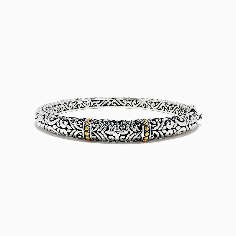 Stainless steel bracelets for a modern, durable style-925 Sterling Silver and 18K Gold Bangle