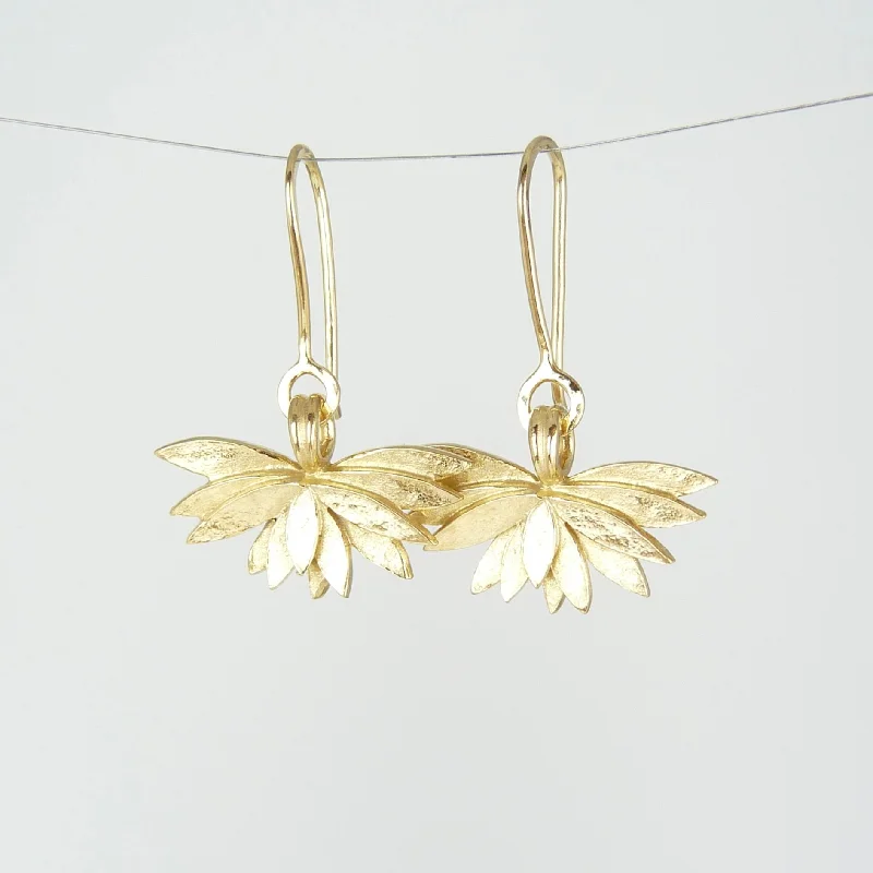 Statement earrings for fashionistas and trendsetters-Double Lotus Earrings