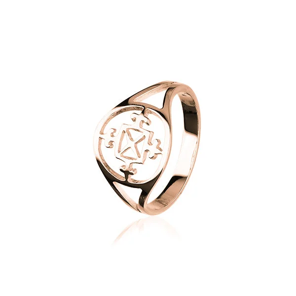 Birthstone rings for family and loved ones-Orkney Traditional Rose Gold Ring RR67