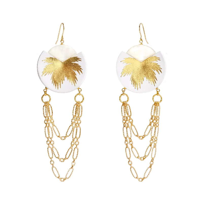 Elegant pearl earrings for weddings and celebrations-MIAMI . earrings