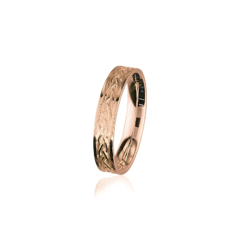 Affordable gemstone rings for budget-friendly luxury-Celtic Rose Gold Ring RR399