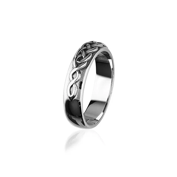 Gold wedding bands for timeless elegance-Celtic Silver Ring XR321