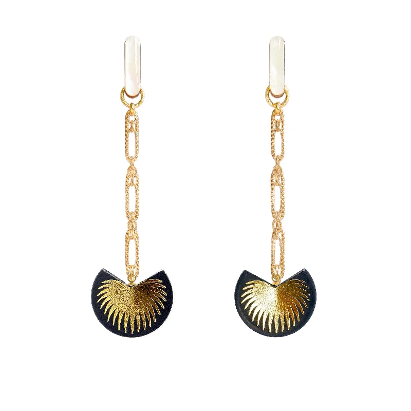 High-fashion earrings for red carpet events-WILD PALMS . earrings