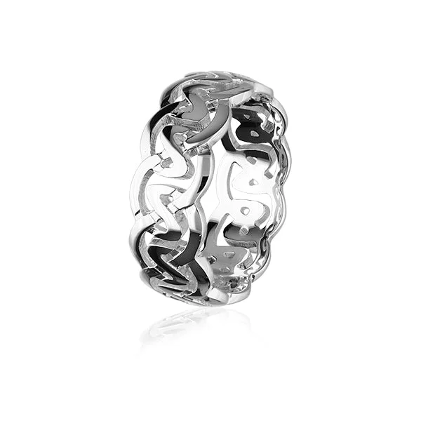 Stackable rings for customizable combinations-Celtic Silver Ring XXR142