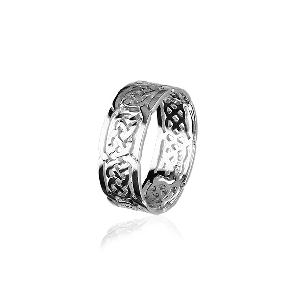 Simple gemstone rings for everyday elegance-Celtic Silver Ring R132