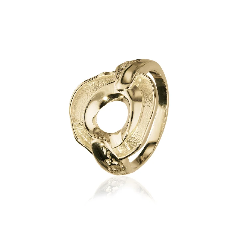 Bold statement rings for fashion-forward looks-Maeshowe Gold Ring HIS GR406