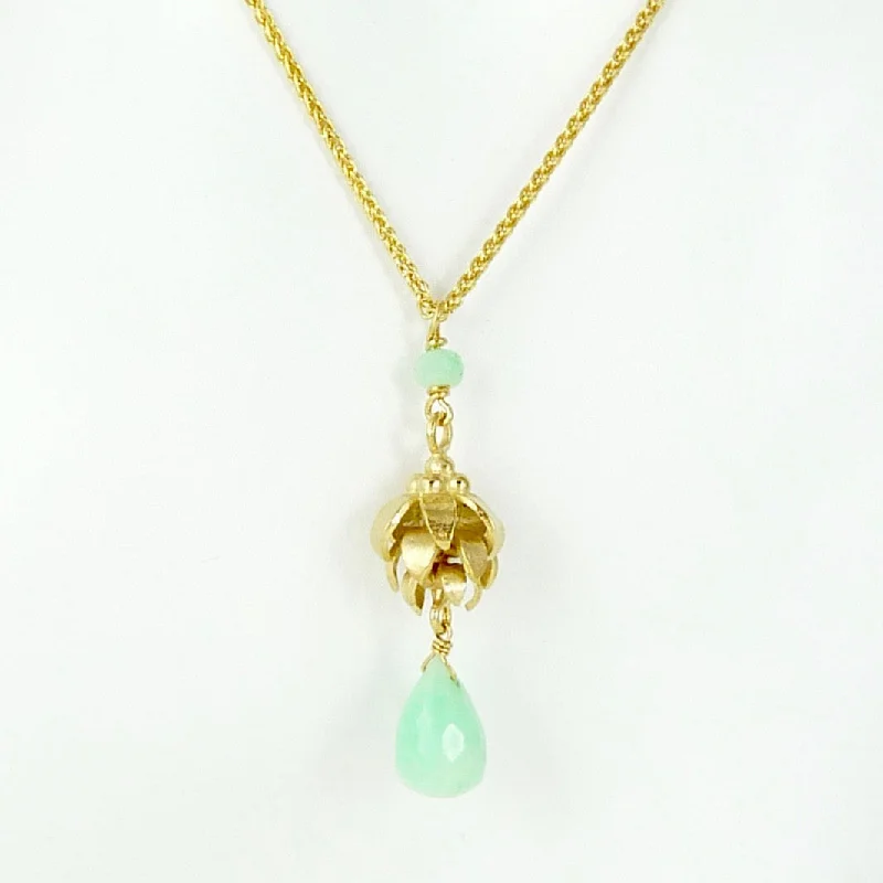 Elegant diamond necklaces for special occasions-Anoop Chrysoprase Necklace