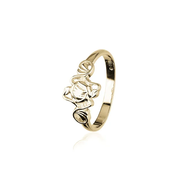 Trendy birthstone rings for stylish gifts-Celtic Gold Ring GR165