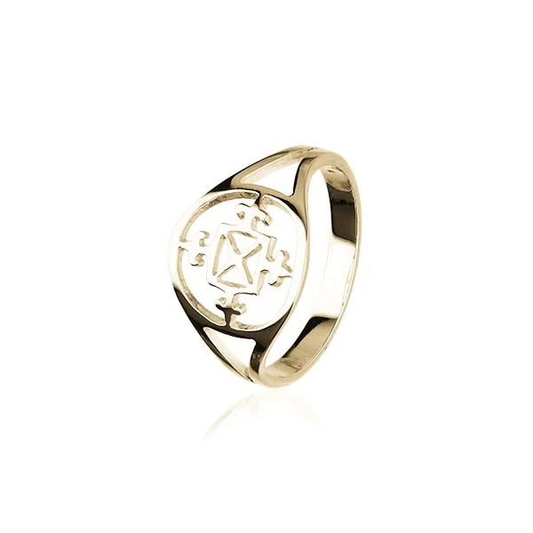 Vintage rings with antique designs-Orkney Traditional Gold Ring GR67