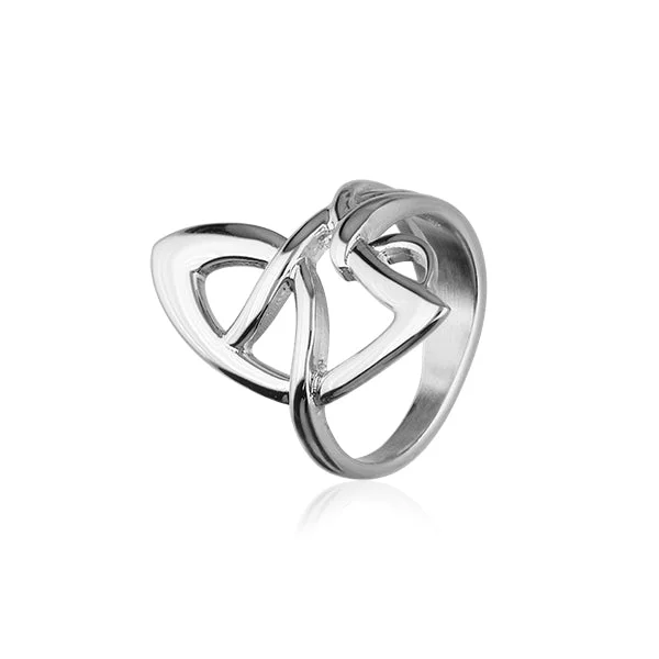 Classic gold rings for timeless fashion-Art Nouveau Silver Ring R308