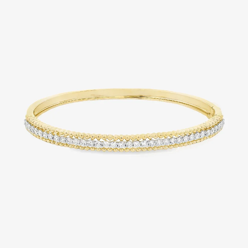 Vintage-inspired bracelets for a classic look-Bead It Single Row 1/2 Way Bangle Bracelet