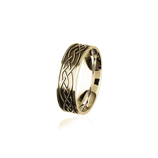 Custom birthstone rings for meaningful designs-Celtic Gold Ring GR403