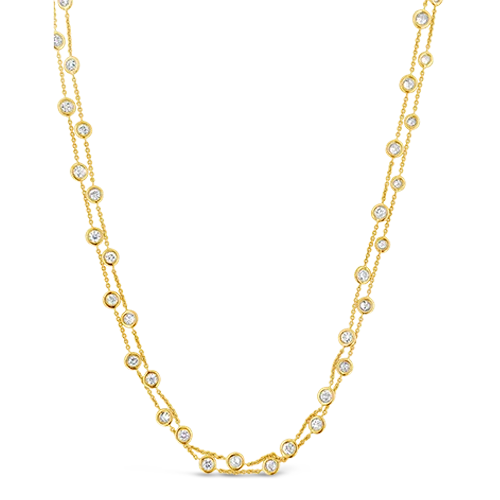 Elegant crystal necklaces for formal occasions-Diamonds by the Yard Necklace