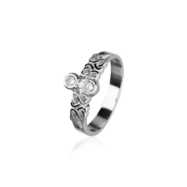 Simple gemstone rings for everyday elegance-Celtic Silver Ring CR164