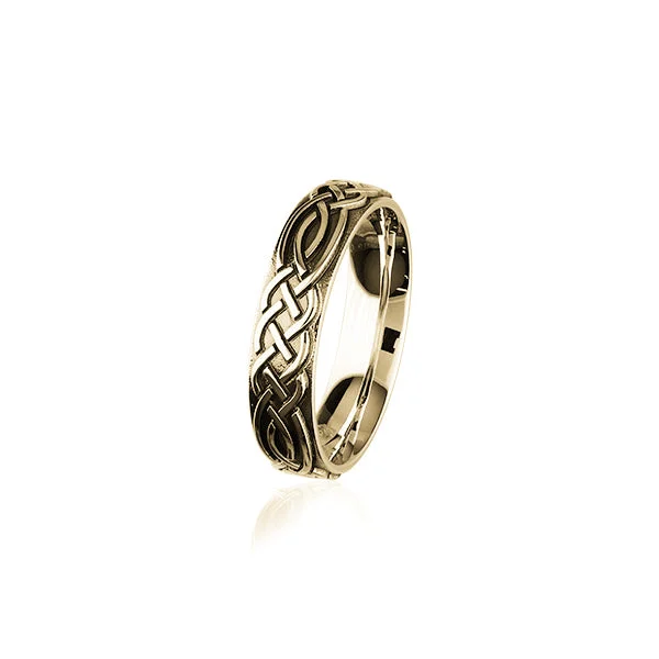 Custom rings for couples with matching designs-Celtic Gold Ring GR404