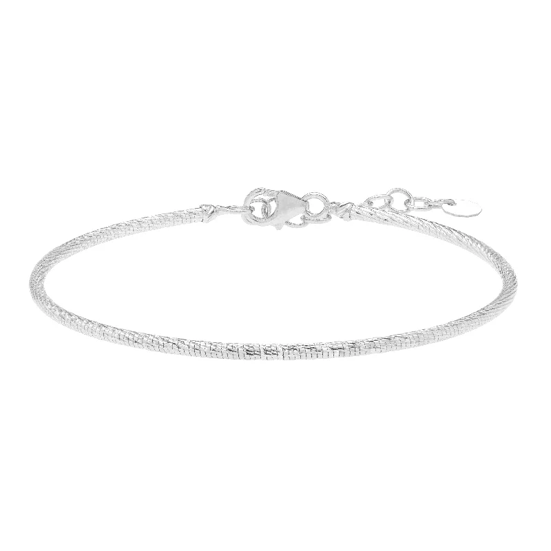 Stainless steel bracelets for sleek and modern style-14K Diamond Cut Stack Bangle