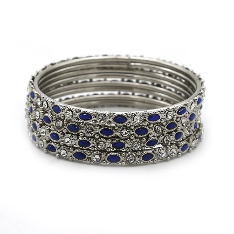 Crystal bracelets for a sparkling effect-Silver Bangles & Bracelets for Women's - Blue